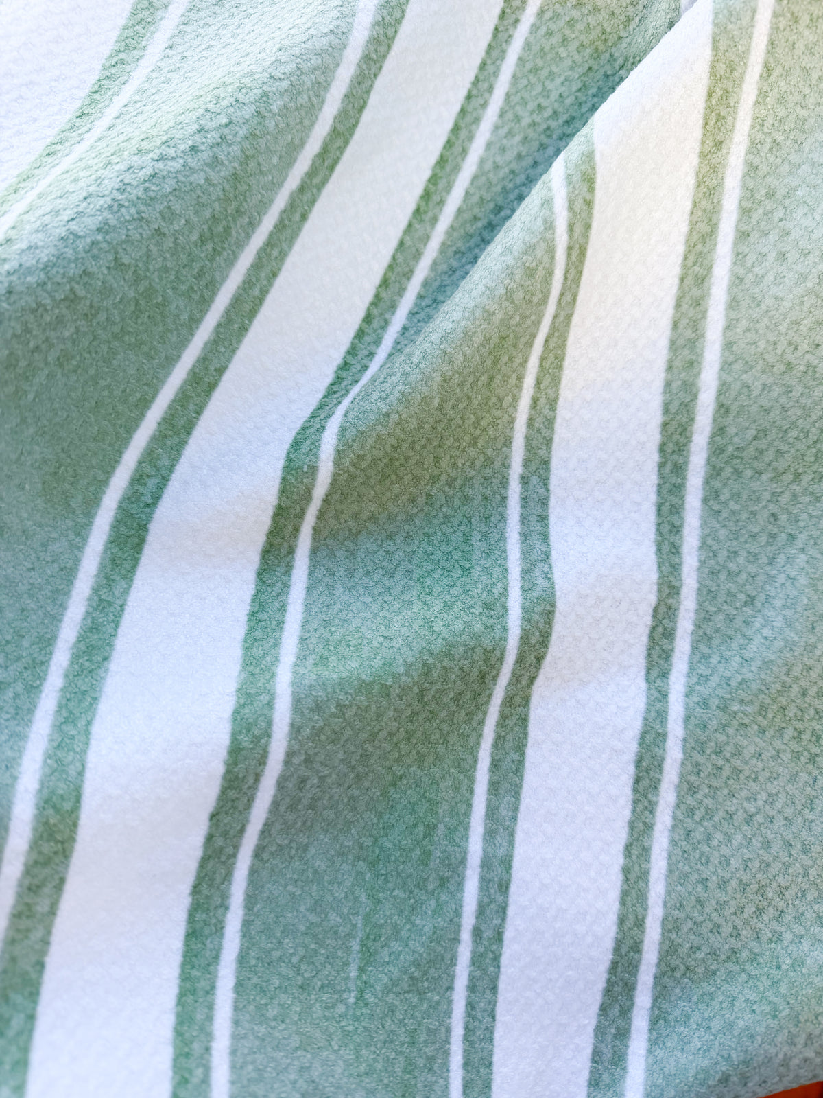 Waffle Knit Hand Towel in Watercolor Stripes