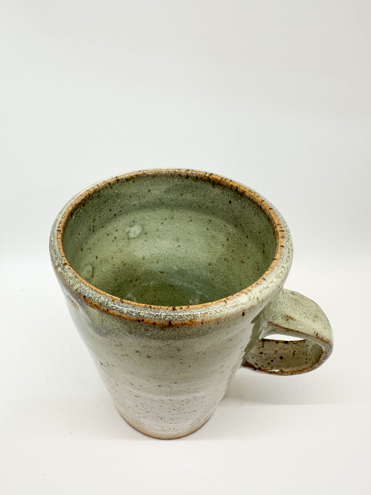 Stoneware Mugs in Sage/Ivory