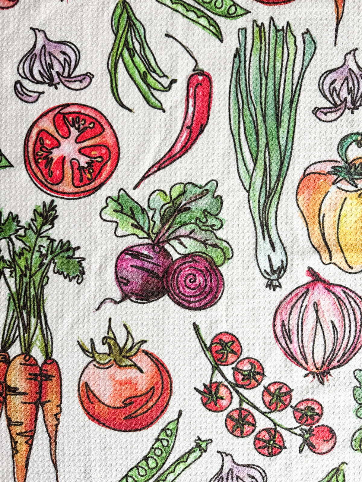 Waffle Knit Hand Towel in Summer Harvest