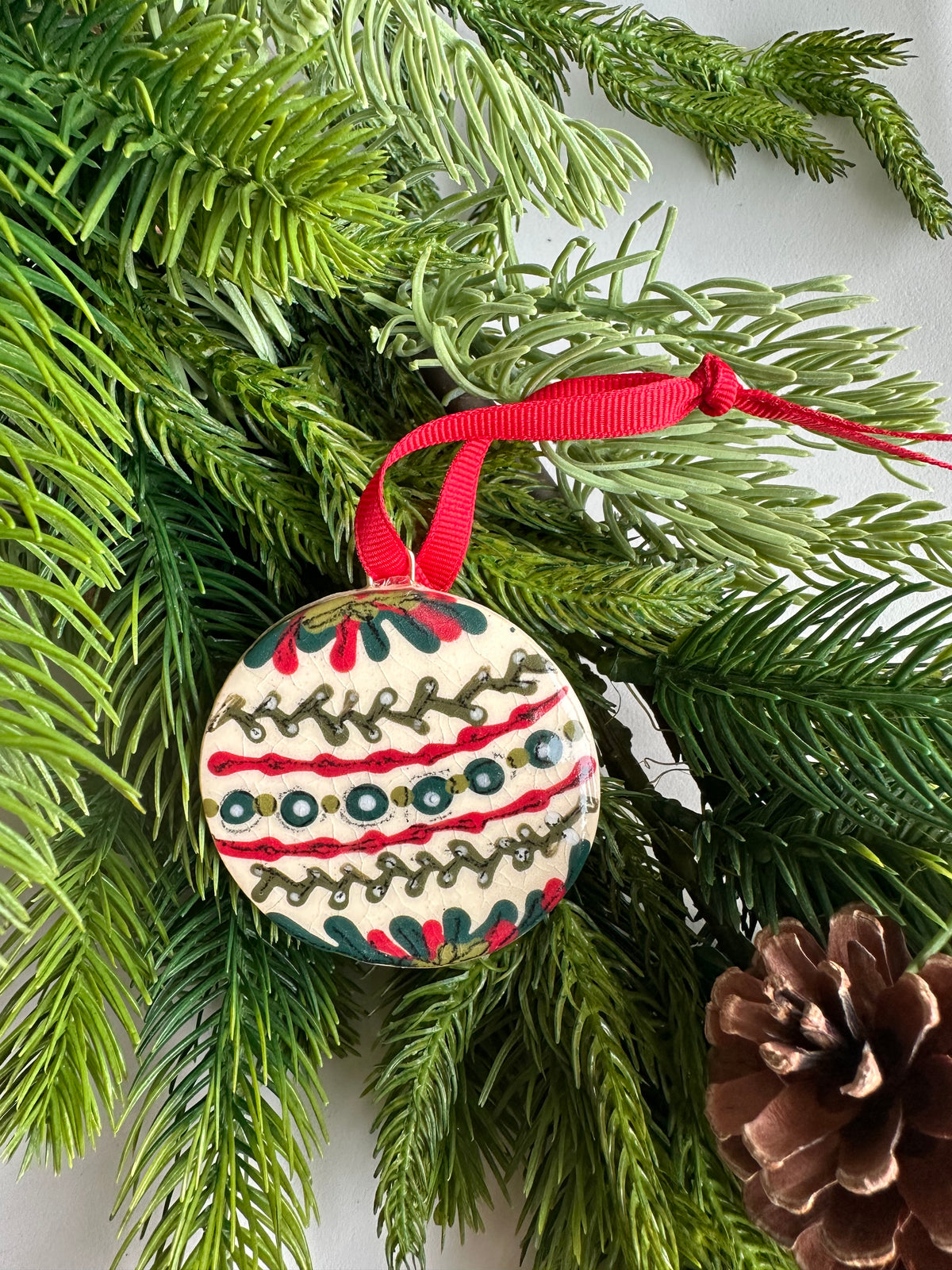 Large Round Hand-Painted Ornaments