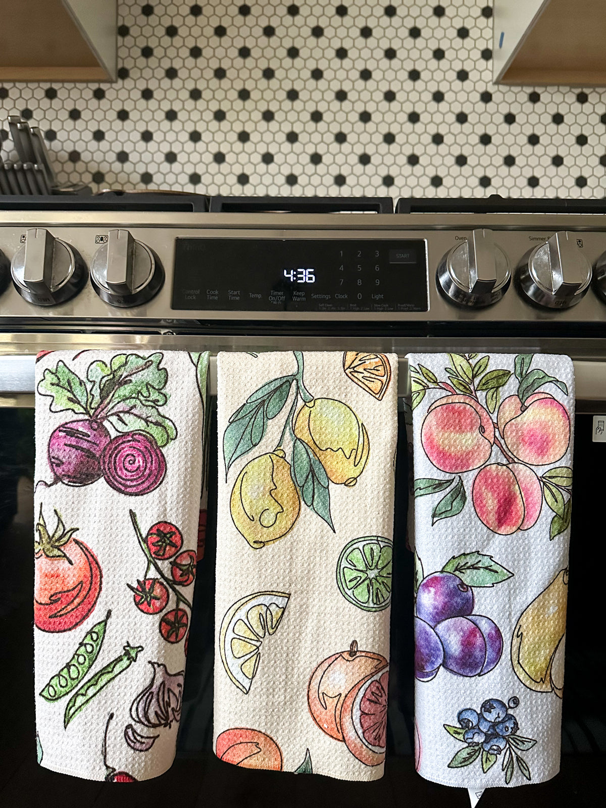 Waffle Knit Hand Towel in Summer Harvest