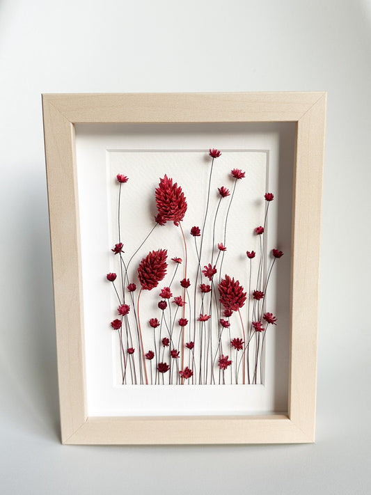Cranberry Dried Flower Frame
