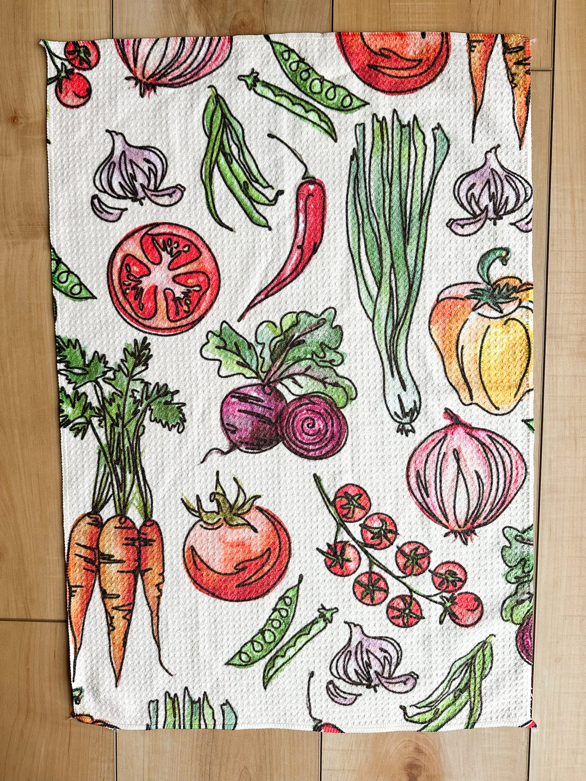 Waffle Knit Hand Towel in Summer Harvest