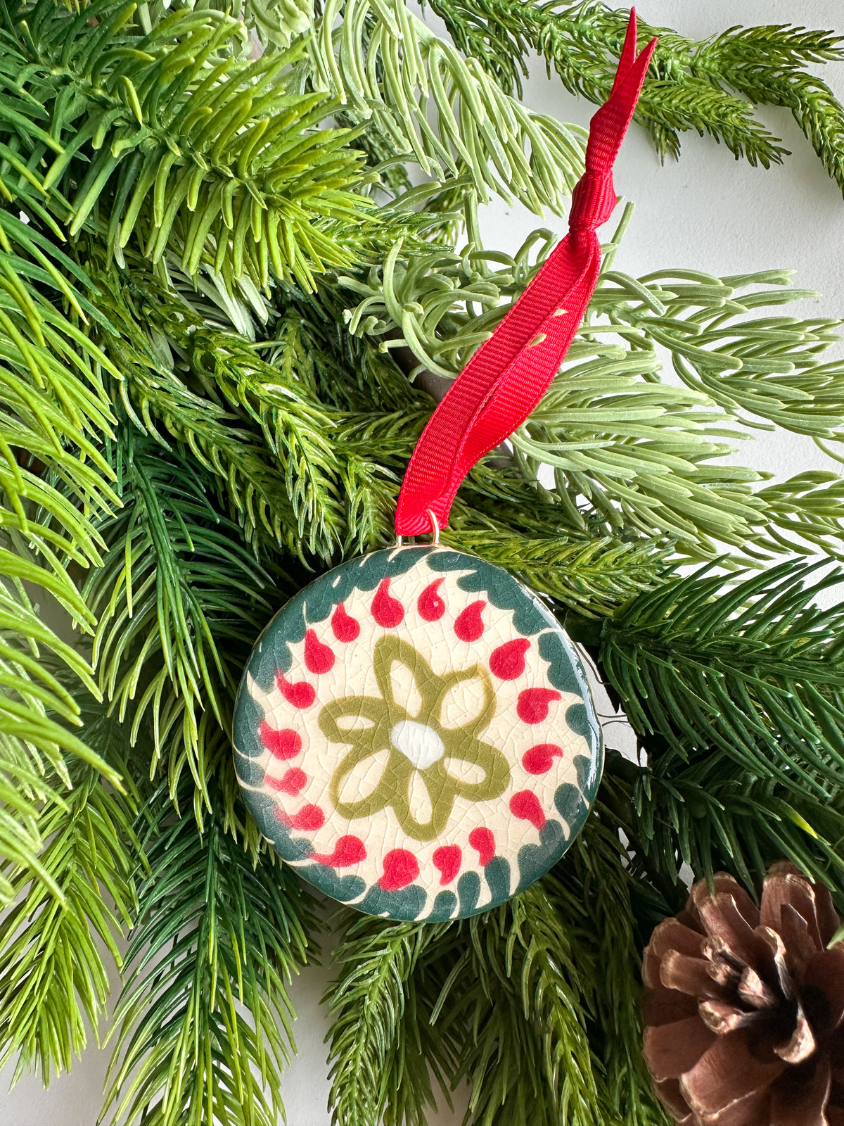 Large Round Hand-Painted Ornaments