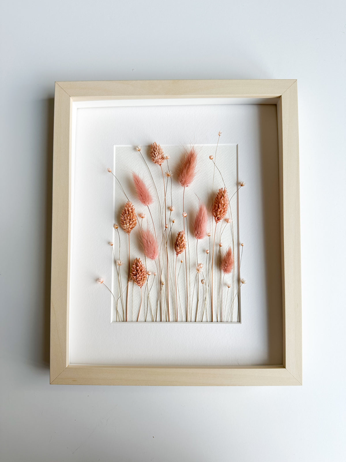 Rose Pink Dried Flower Frame