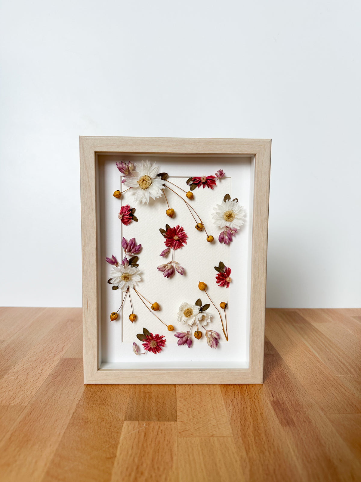 Embroidery-Style Dried Flower 5x7" Frame