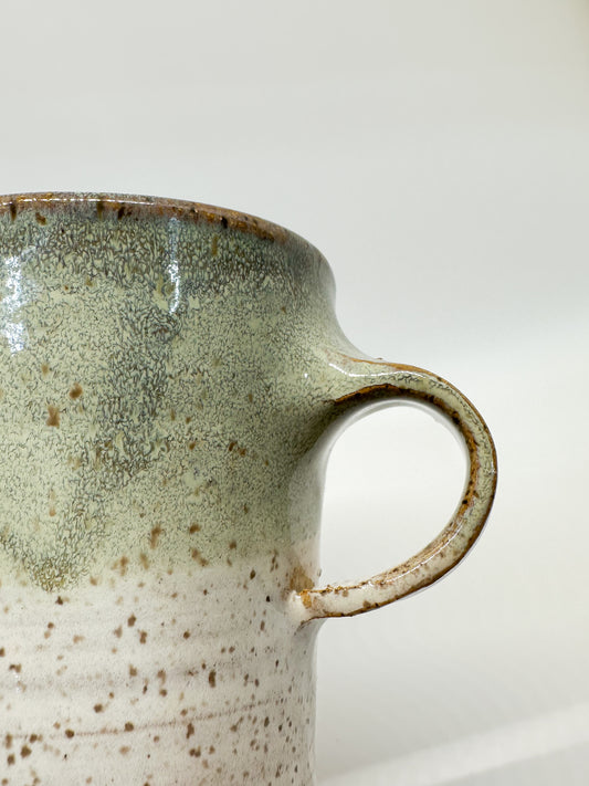 Stoneware Mugs in Sage/Ivory