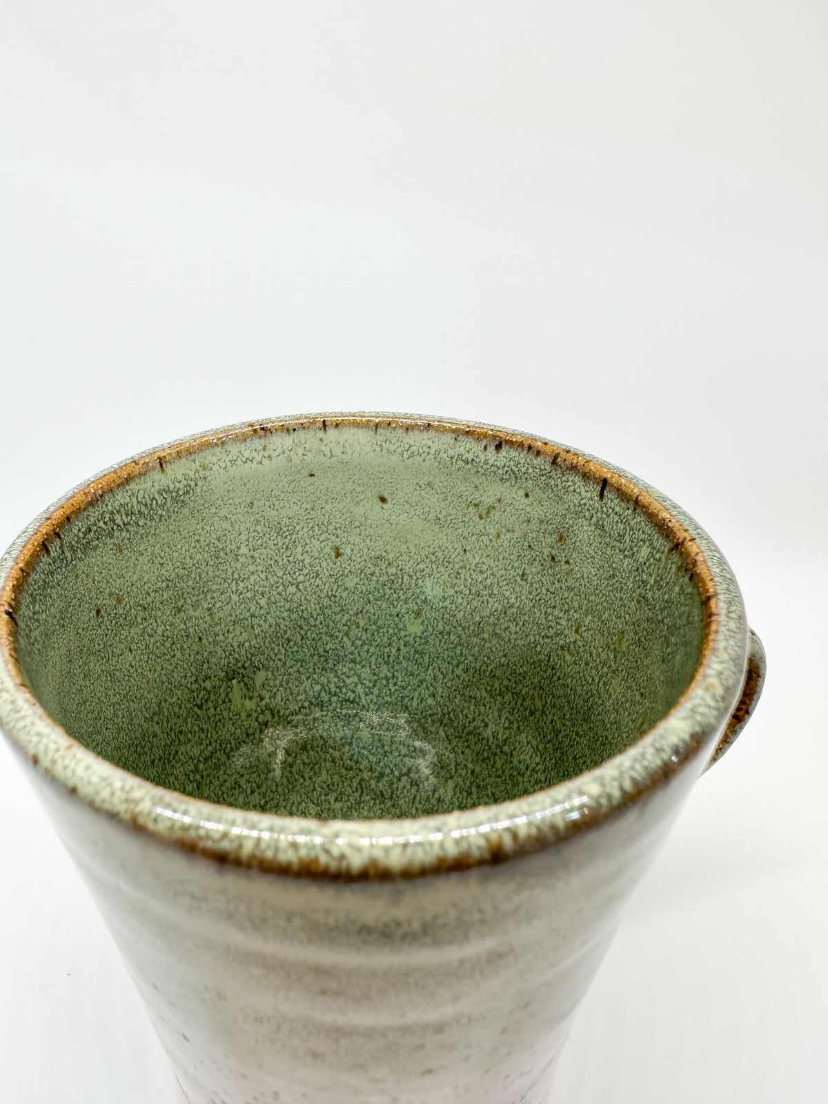 Stoneware Mugs in Sage/Ivory