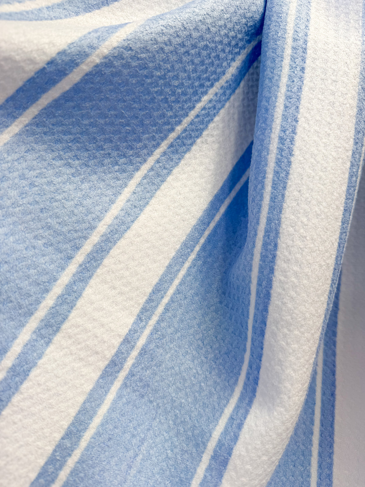 Waffle Knit Hand Towel in Watercolor Stripes