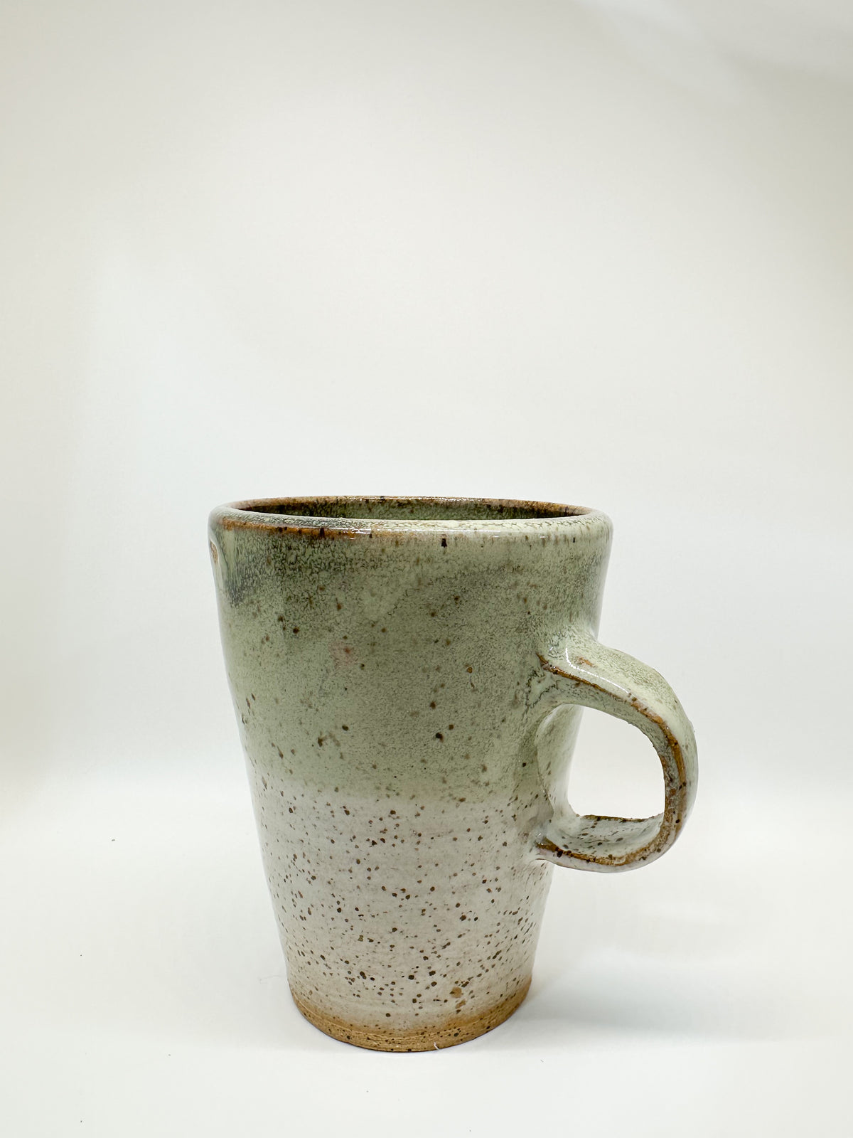 Stoneware Mugs in Sage/Ivory