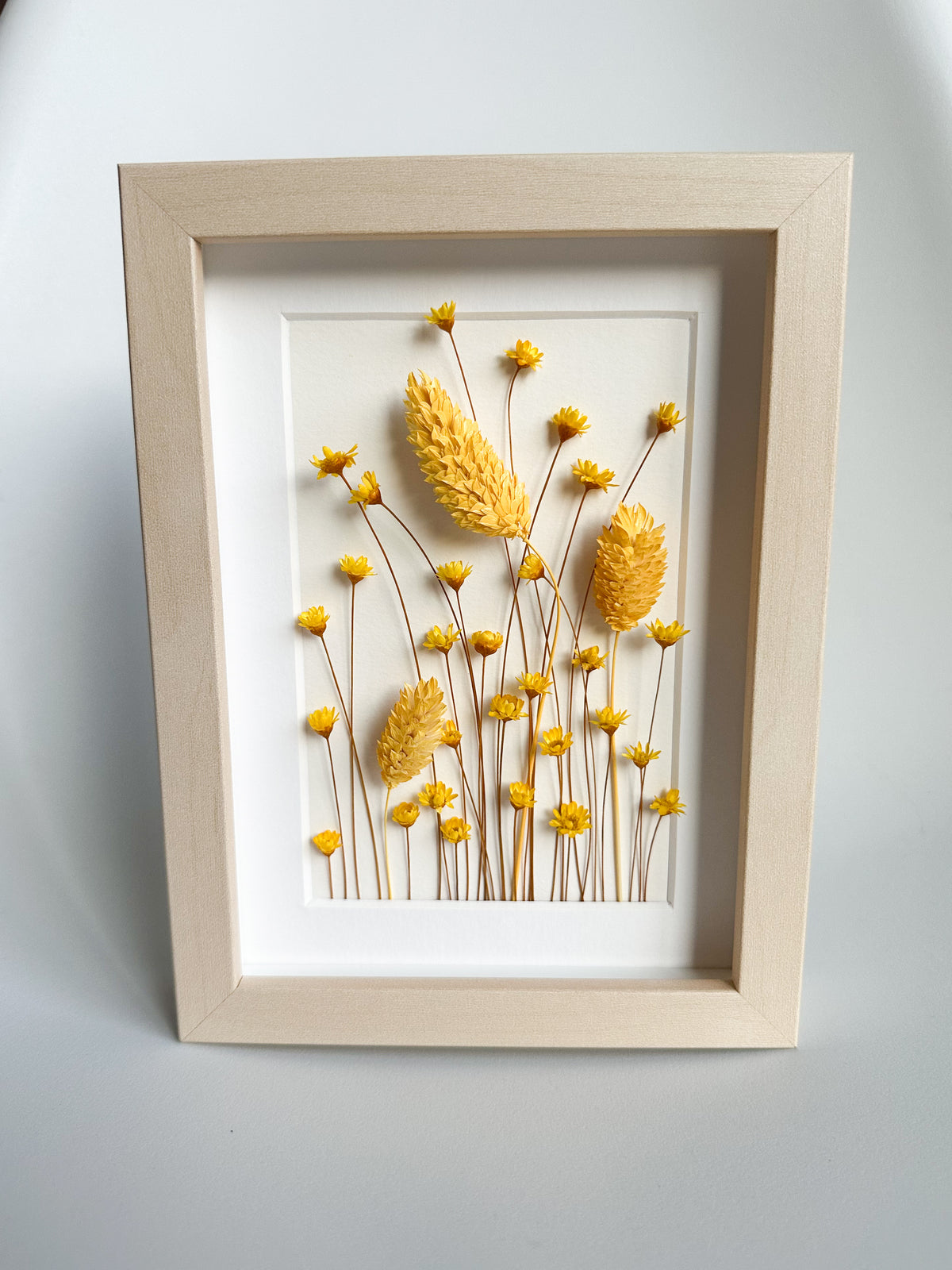 Yellow Dried Flower Frame