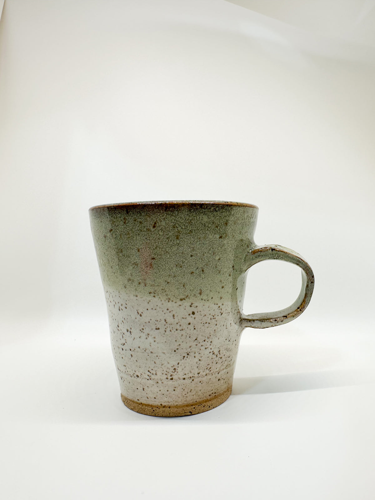 Stoneware Mugs in Sage/Ivory