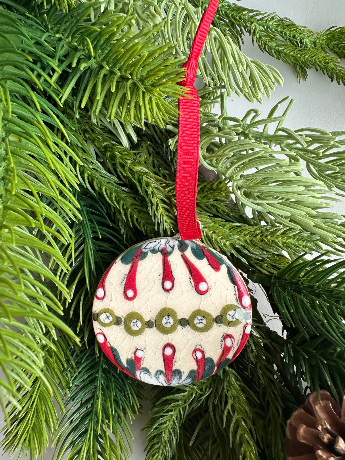 Large Round Hand-Painted Ornaments