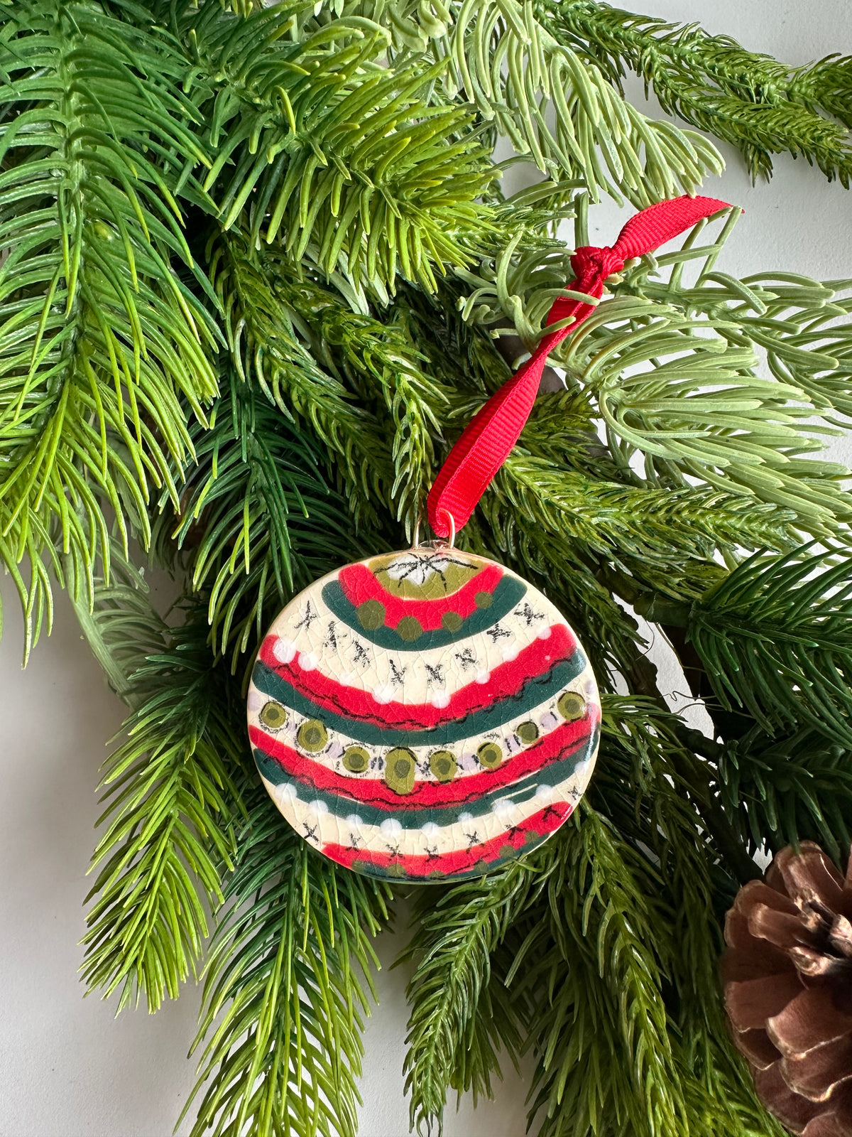 Large Round Hand-Painted Ornaments