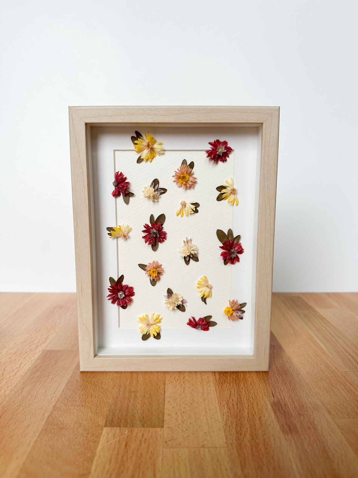 Embroidery-Style Dried Flower 5x7" Frame