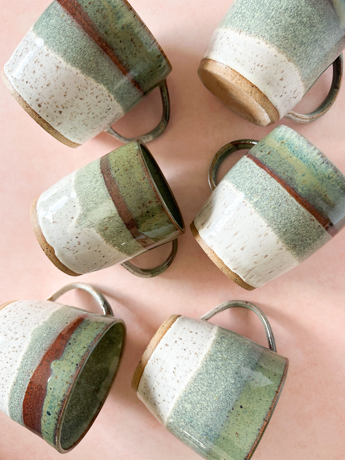 Stoneware Mug in Ivory/Eucalyptus