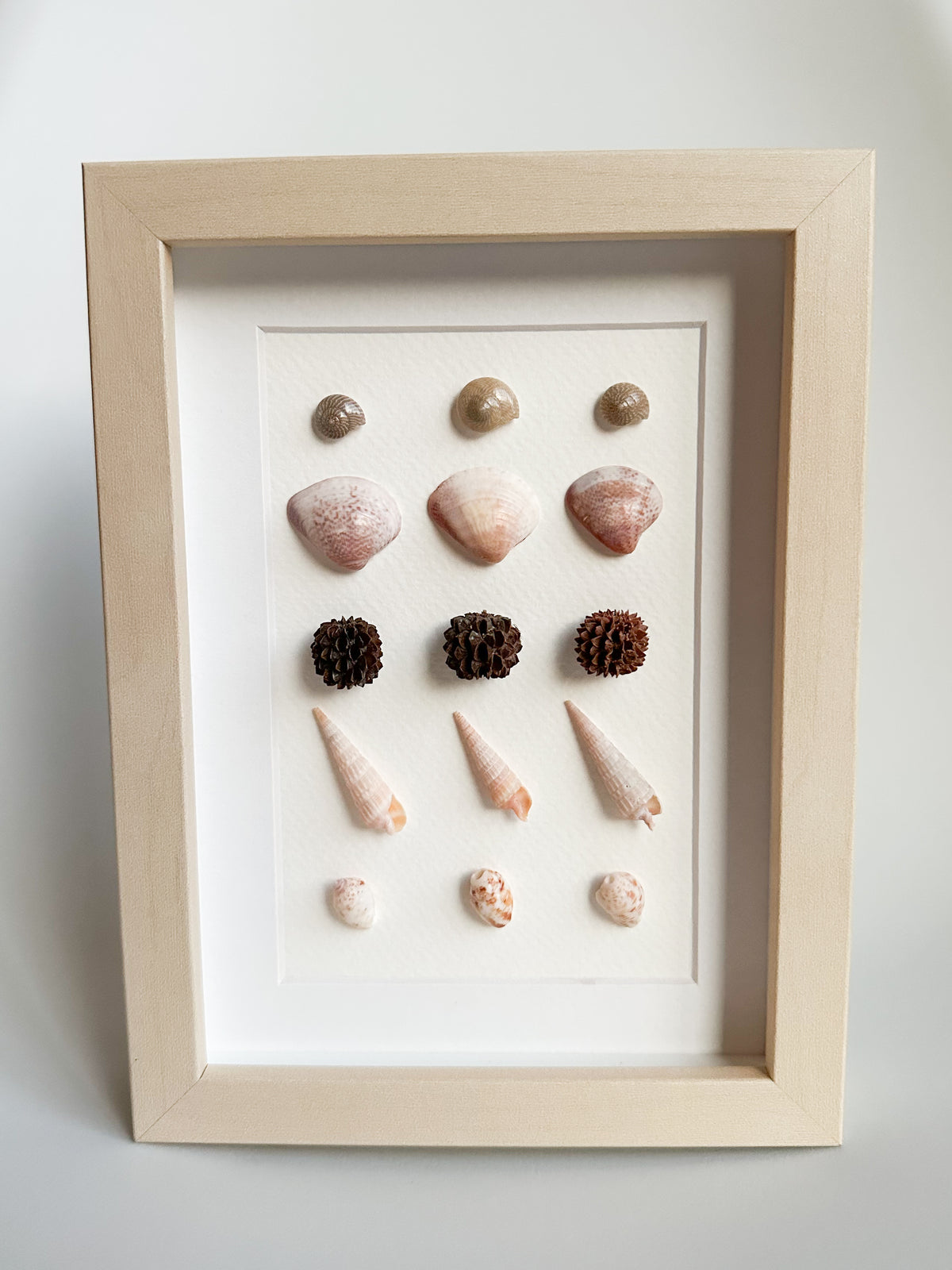Seashell Grid Frame in three of a kind