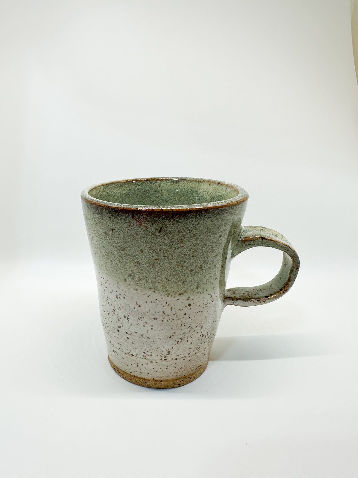 Stoneware Mugs in Sage/Ivory
